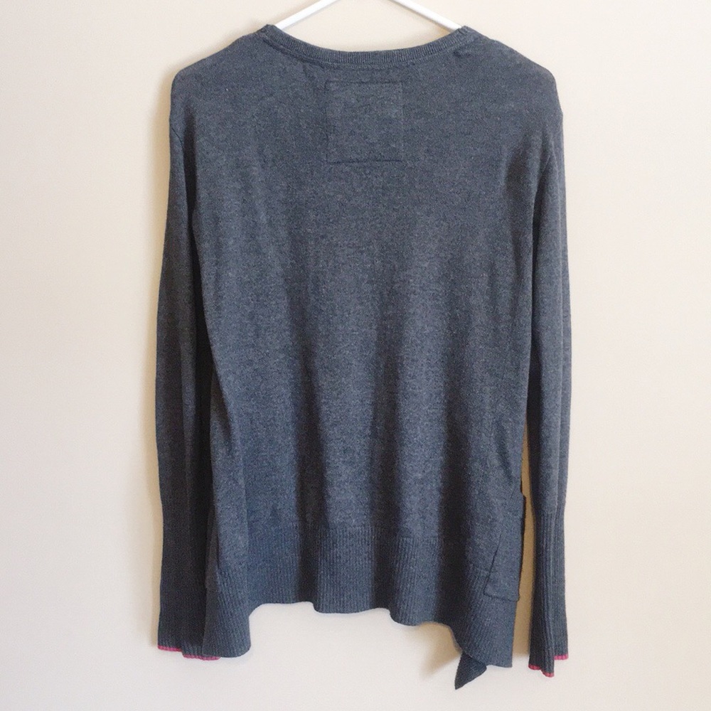 Hollister | Grey Ruffled Cardigan - Picture 2 of 3